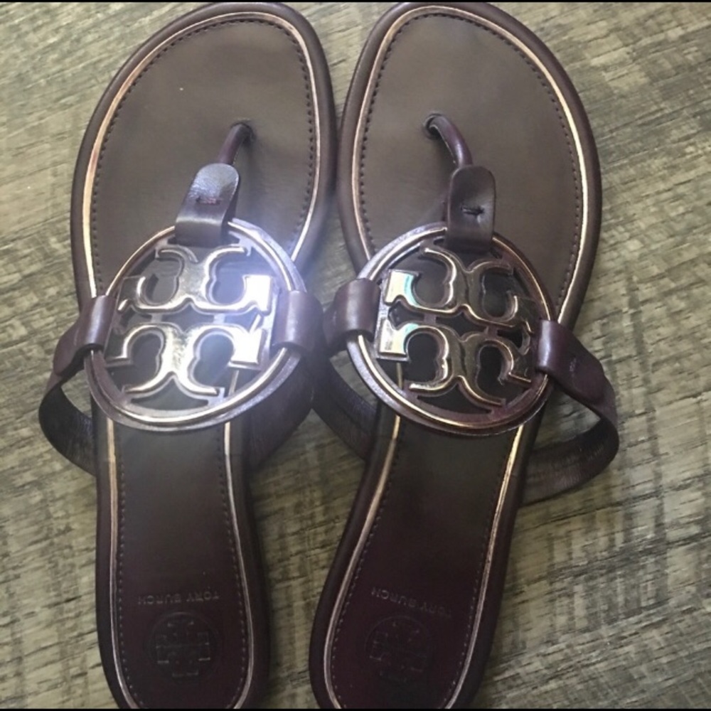 Tory Burch Miller Brown Gold 8.5